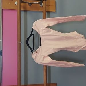 Small Adult Long Sleeve Pink Lined Leotard by Capezio